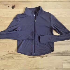 Vitality Cloud II Jacket - Purple Long Sleeve Zip Crop Top